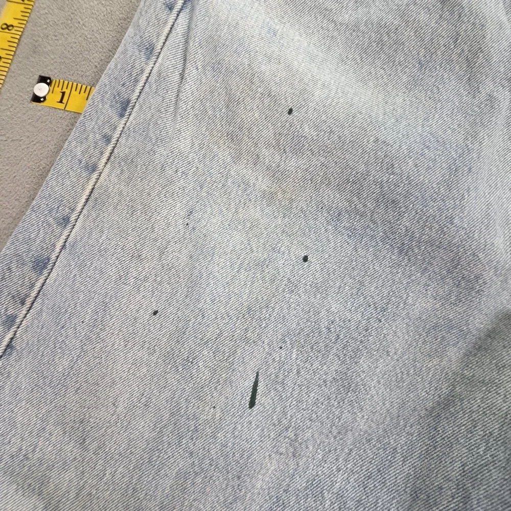 VTG Levis 501 Jeans Mens Blue Light Wash Straight Button Fly Made USA Fits 36x25